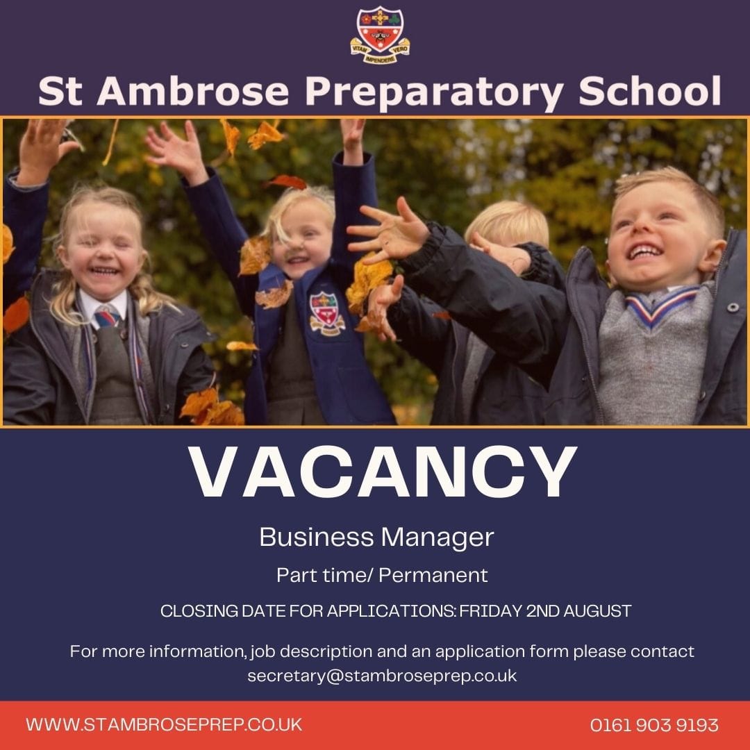 Job: Business Manager, St Ambrose Preparatory School