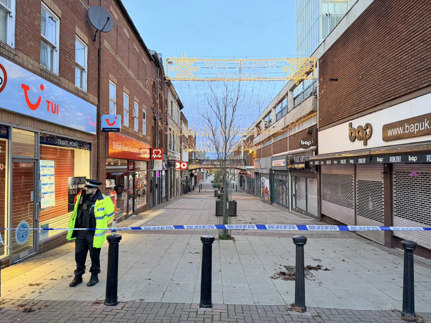 Man, 24, arrested on suspicion of attempted murder after Altrincham "stabbing" that left four hurt