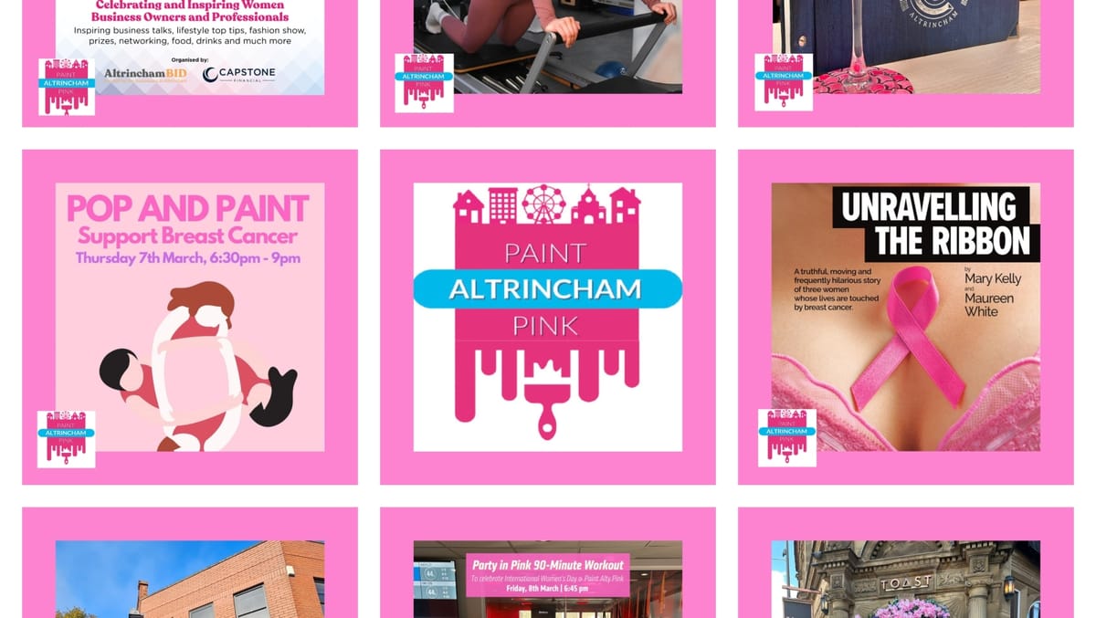 Here are all events that will 'Paint Altrincham Pink' to raise money