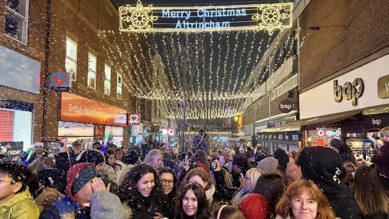 Altrincham Christmas Lights Switch-On draws record crowds