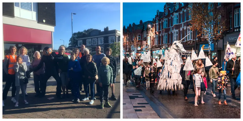 Want to beat the traffic this Saturday? Take a Quietway group walk to Altrincham for the Lantern Parade
