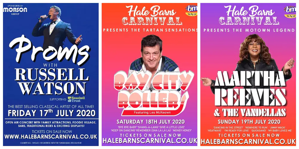 Martha Reeves And The Vandellas, Russell Watson and The Bay City Rollers to headline this year’s Hale Barns Carnival