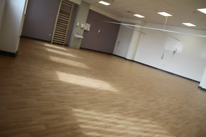 The physiotherapy gym on the third floor (equipment to be installed)