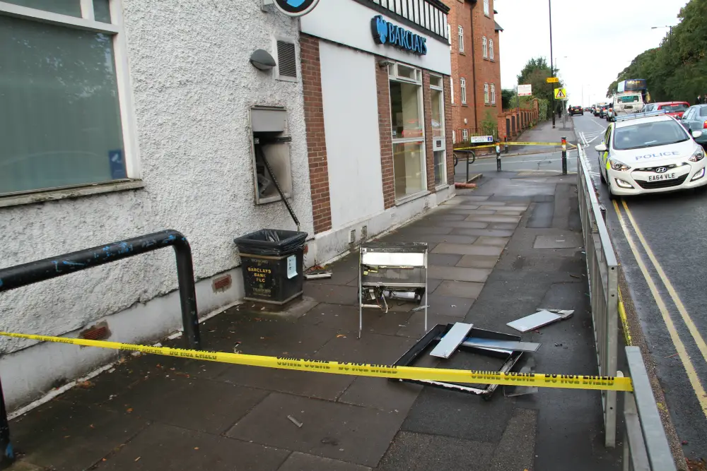 Marfleet and Warisham were also responsible for the attempt to blow up the cash machine at Barclays Bank on Park Road in Timperley