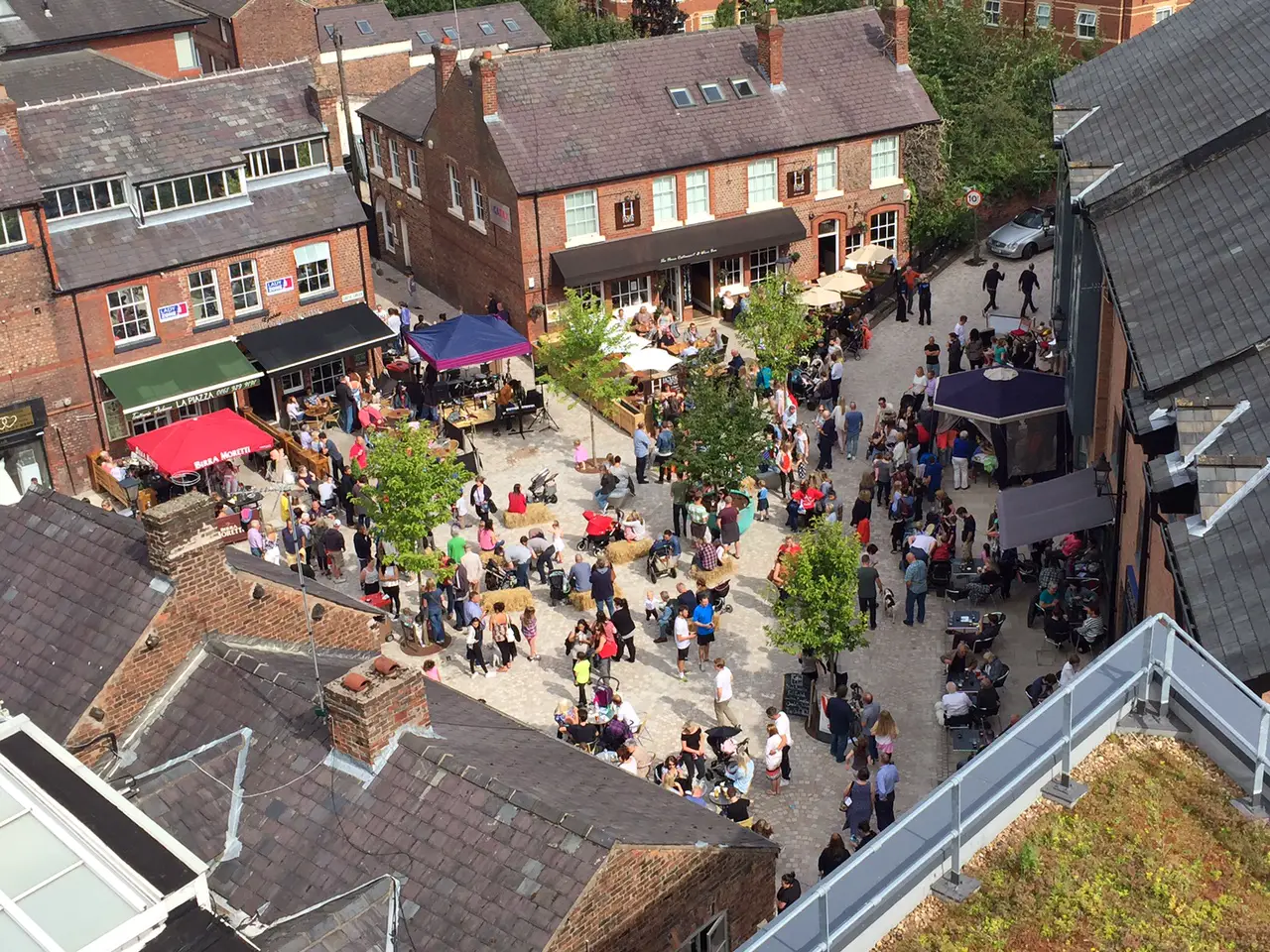 Goose Green, which hosted the recent August Bank Holiday festival, will host the Beaujolais Nouveau Day and Altrincham Italian Festivals 