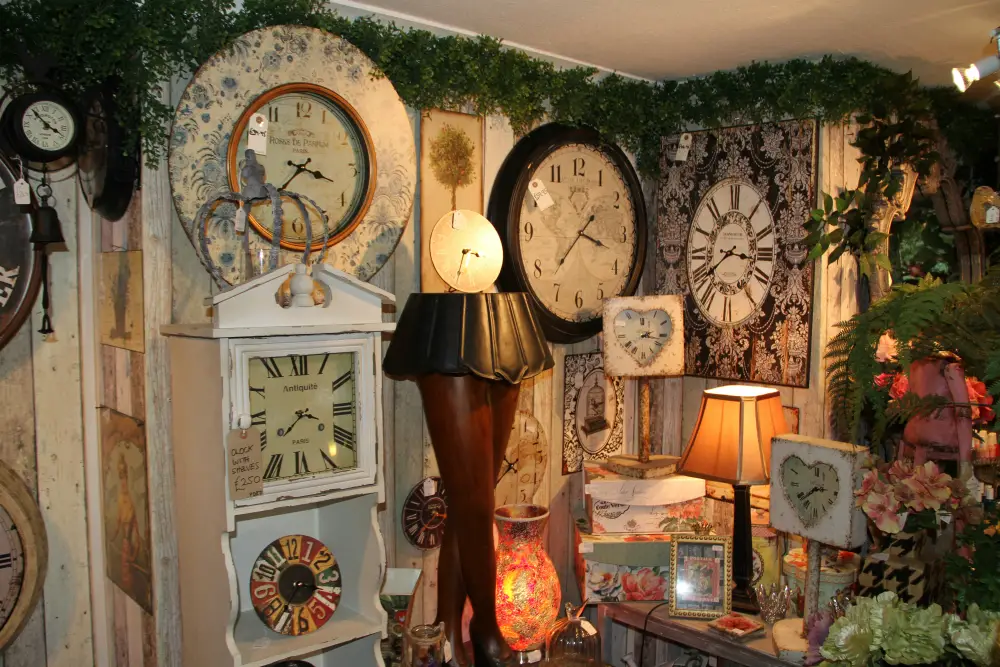 Some of The Ivy House's huge collection of clocks