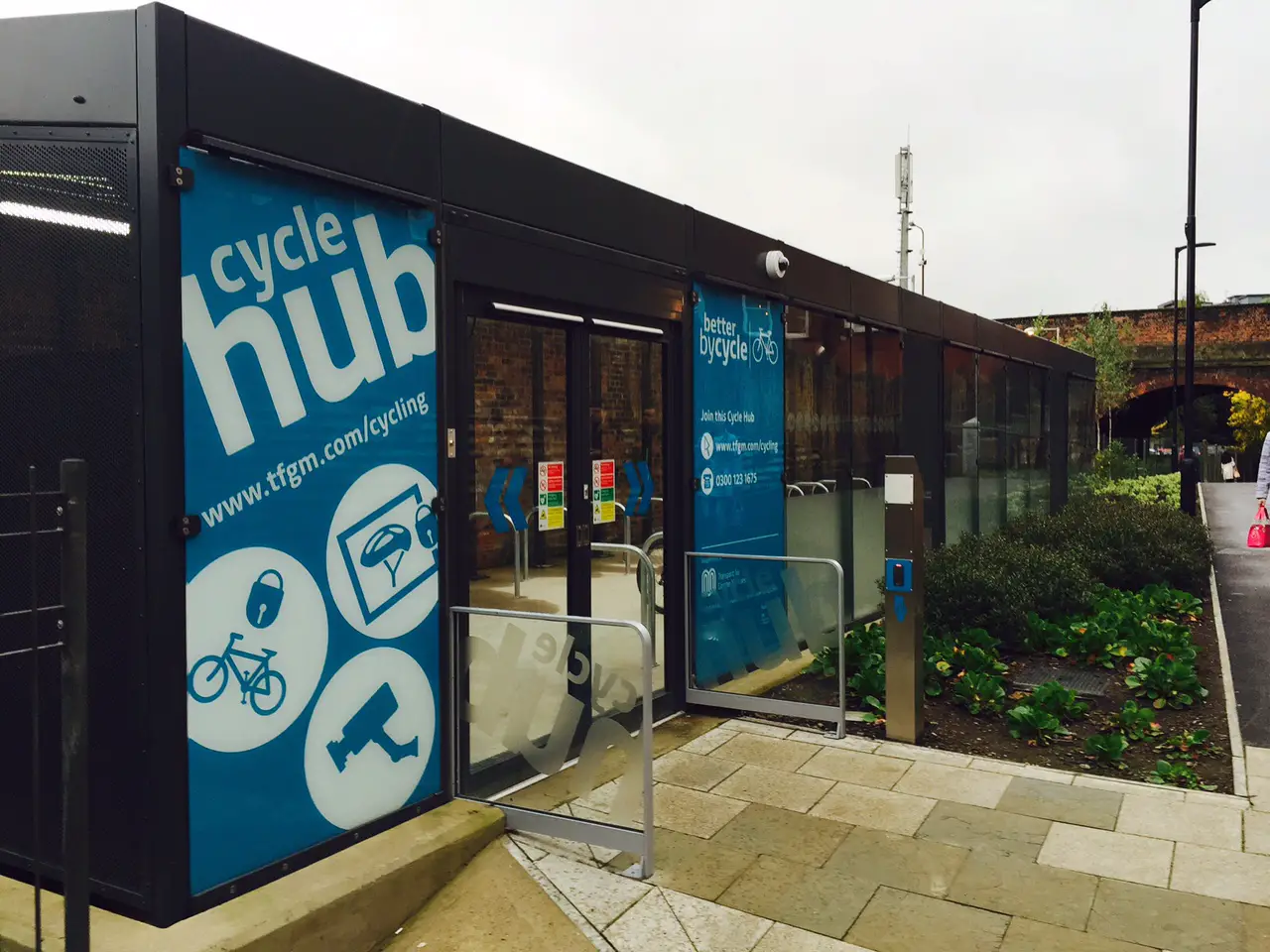 The new cycle hub at Altrincham Interchange