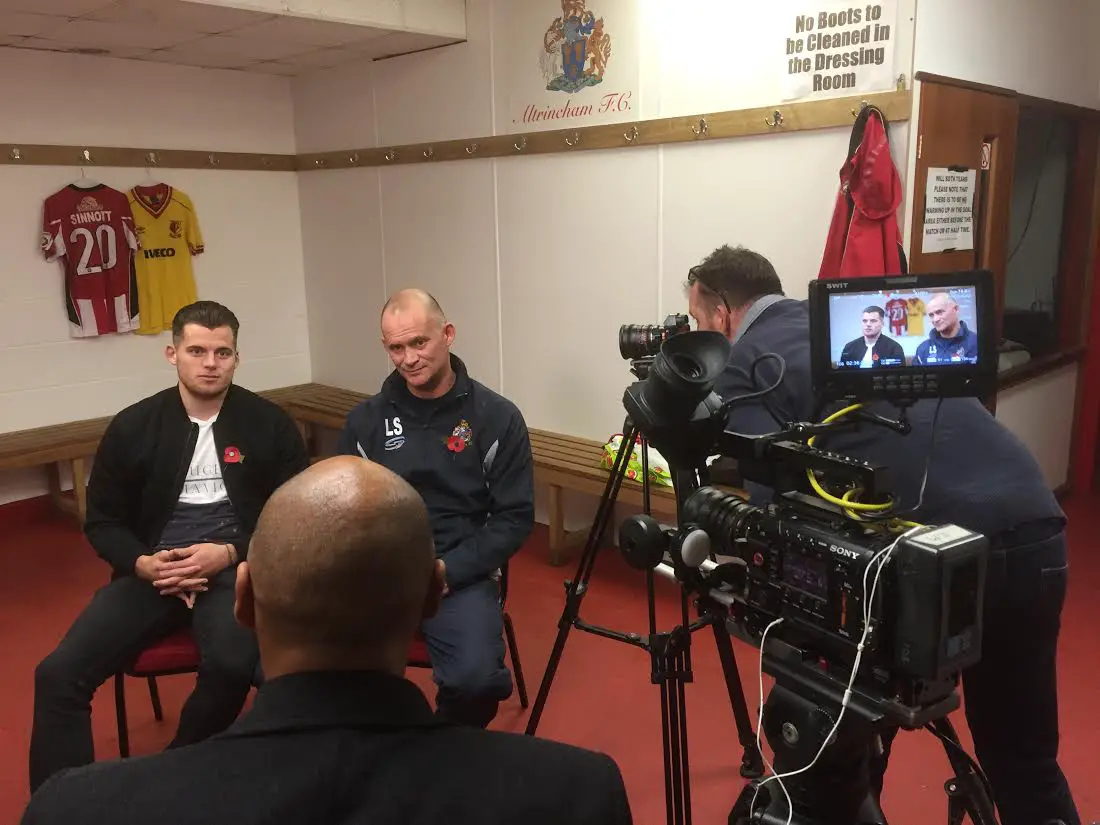 Lee Sinnott and son Jordan are interviewed for BBC One's Football Focus this week