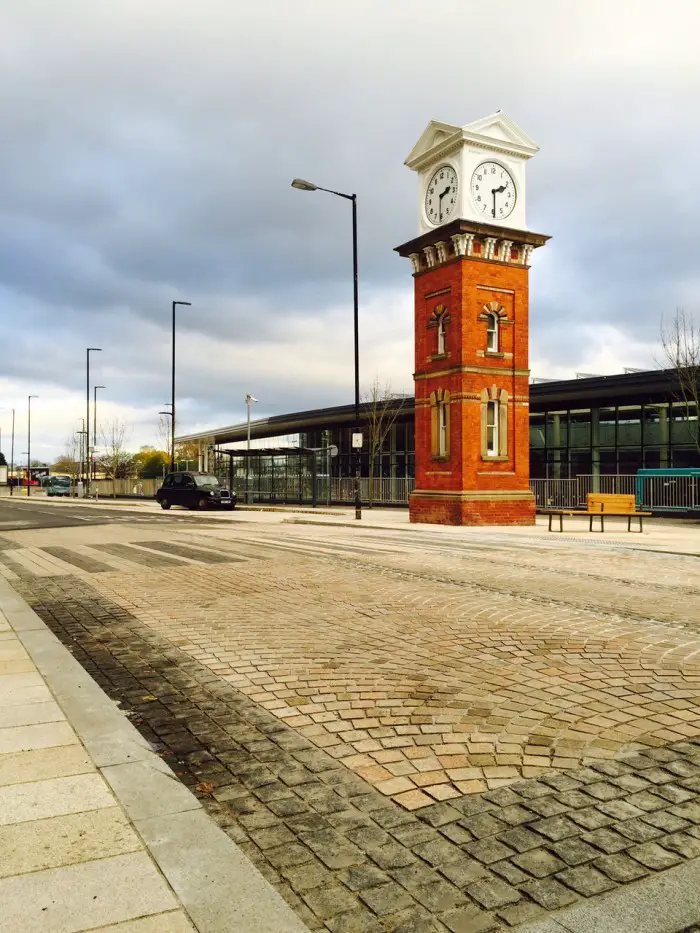 The new paved area by Altrincham Interchange