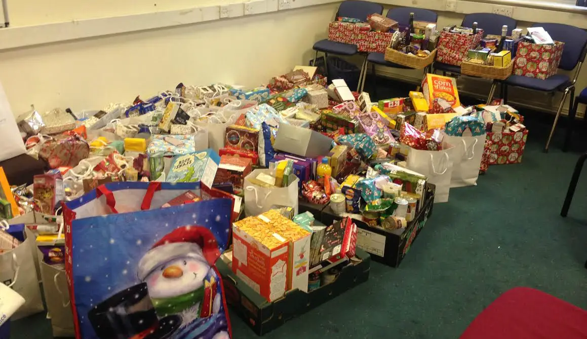 The huge number of presents donated by Altrincham residents for the police's Christmas appeal