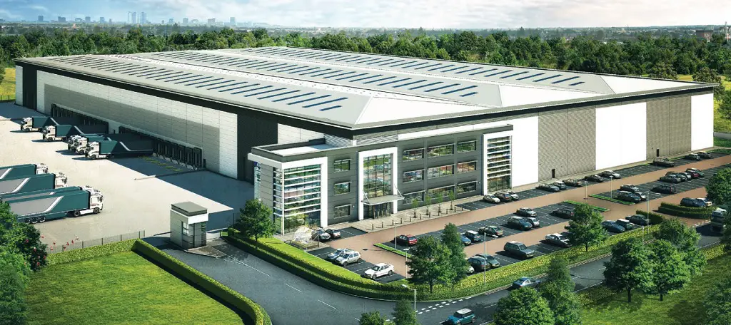 A visual of the 270,000 sq ft warehouse currently being constructed