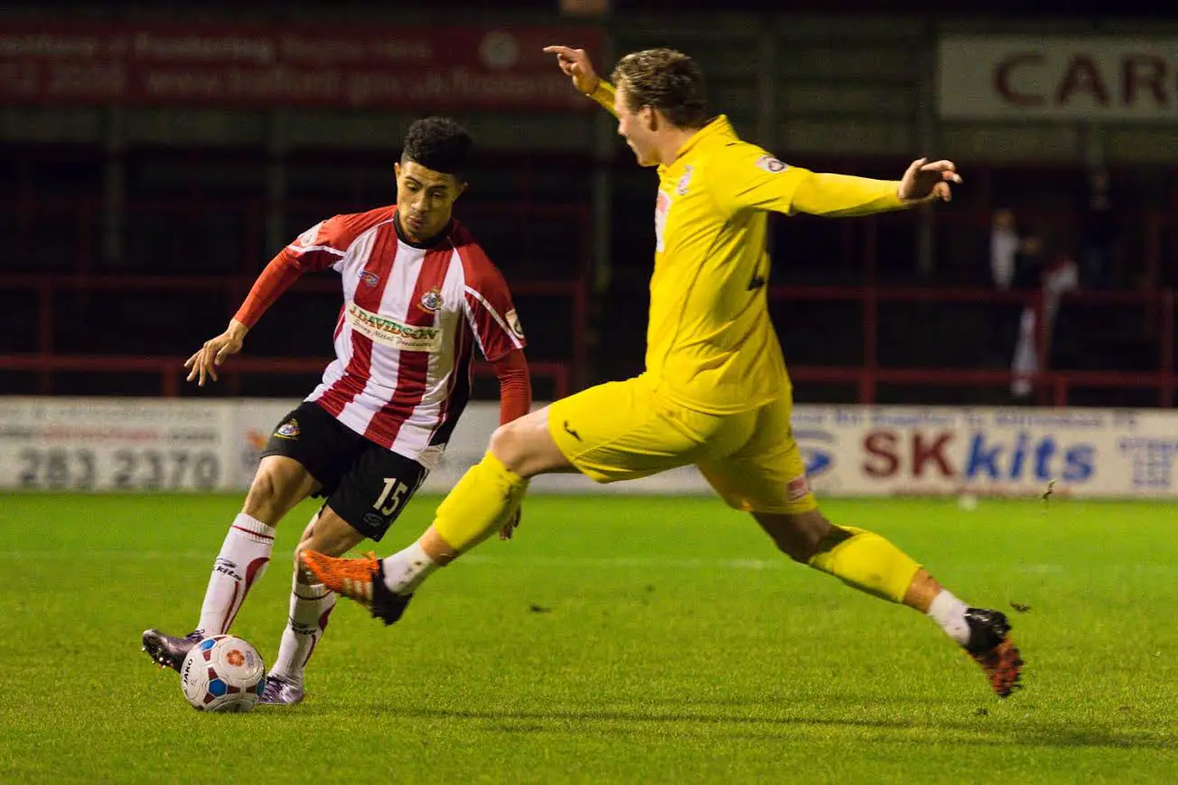 Josh Ginnelly in action against Woking