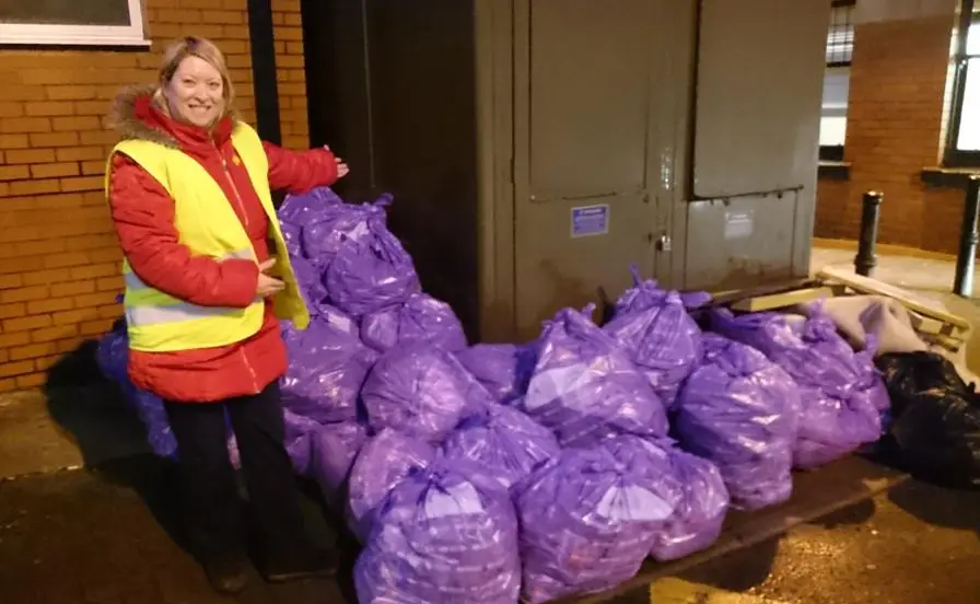 Sarah Walmsley, from Our Altrincham, during a previous litter collection