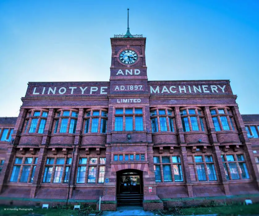 The historic Linotype factory dates back to 1897. Pic: W.H Harding Photography