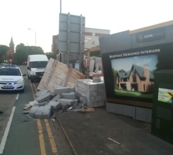 An image of the 2014 incident involving the building blocks