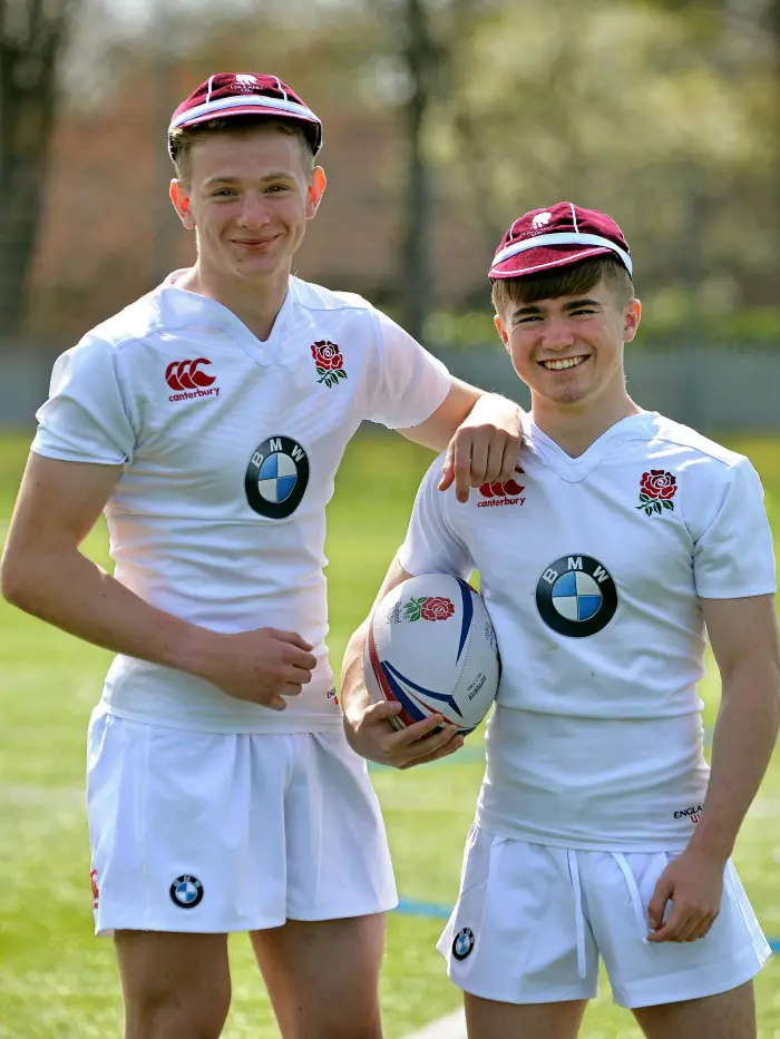 St Ambrose internationals Connor Doherty (left) and Tom Walsh