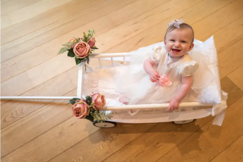 Darcy in her baby carriage