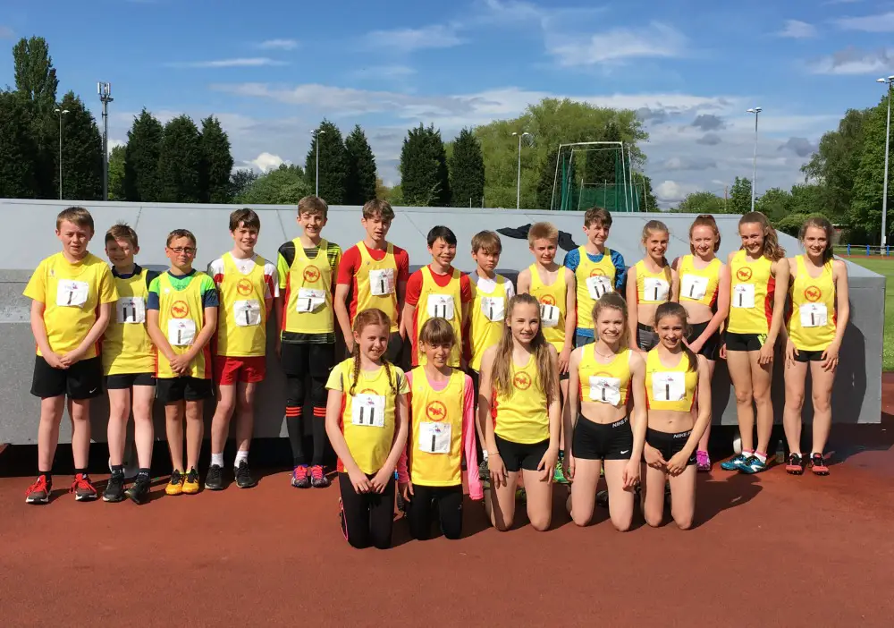 The victorious Altrincham & District Athletic Club athletes