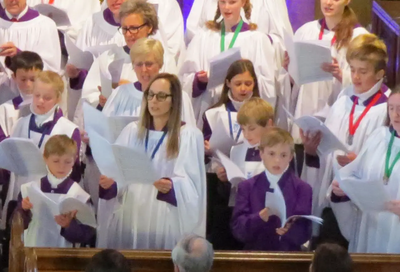 The St Mary's choir in action