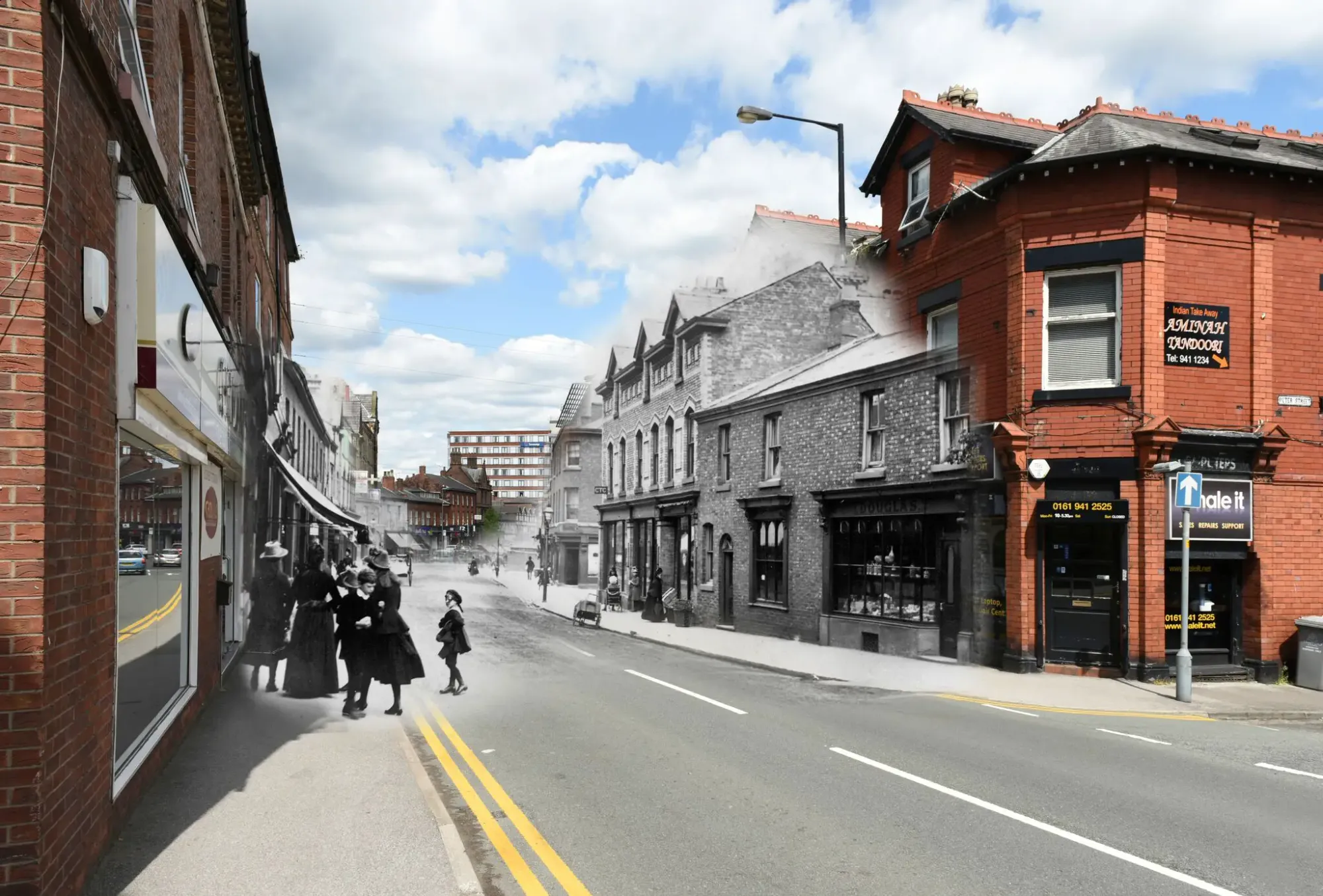 Geoff Crossley's photographic project, merging new Altrincham with the old, features in the Hidden Studios exhibition