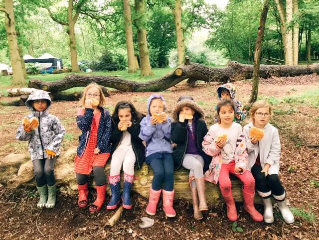 More children at one of Adam's workshops at Dunham Massey