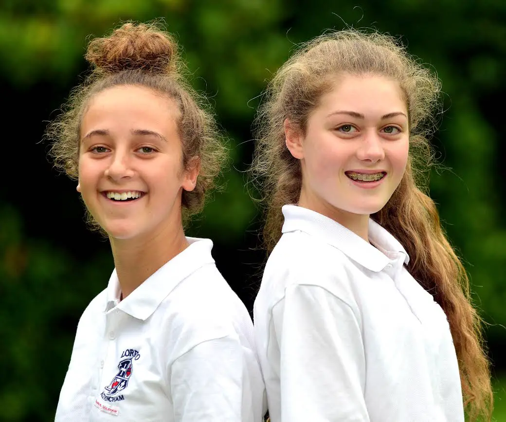 Manchester United Academy starlets Izzy (left) and Francesca