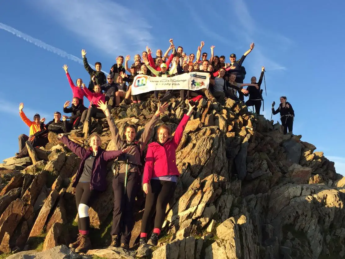 The Myerson team on top of Snowdon