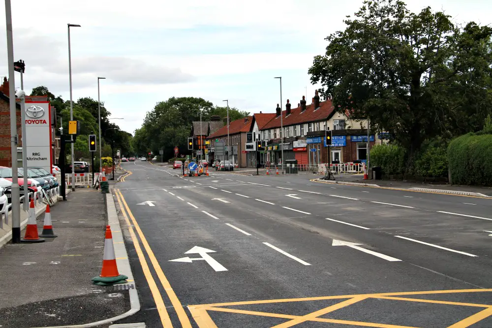 The road-widening scheme on Manchester Road has finally been completed