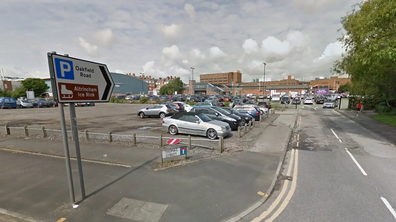 The land by Altrincham Leisure Centre could be used for additional parking space