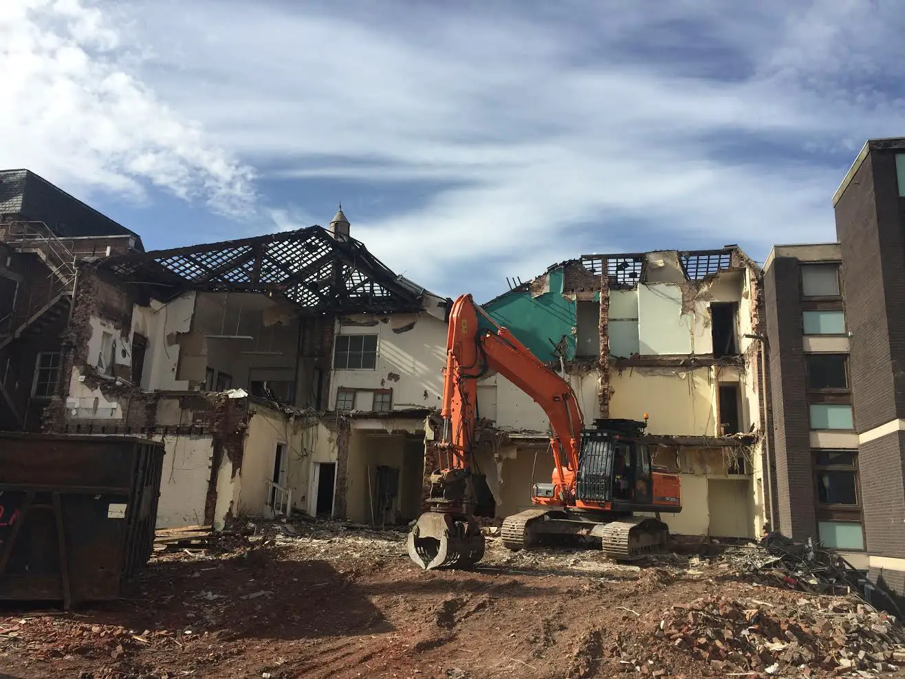 Demolition of the old hospital has begun