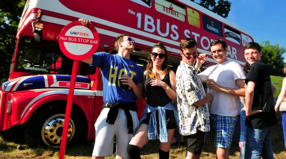 Revellers at the 'UKFest' event in Bowdon