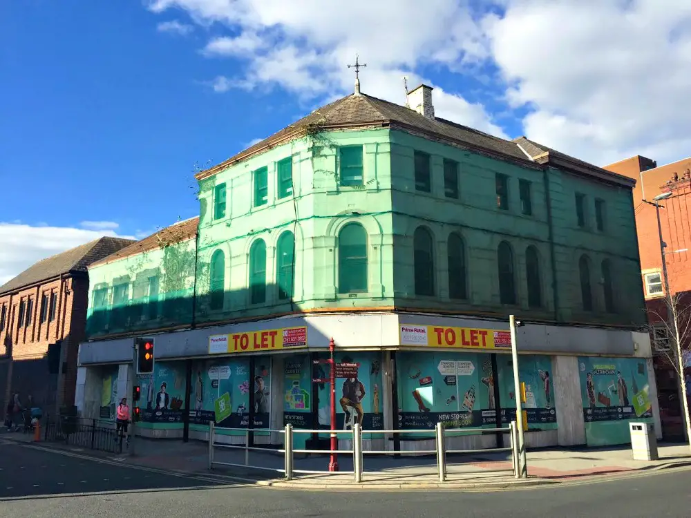 The former McDonald's building on the corner of Stamford New Road and Cross Street