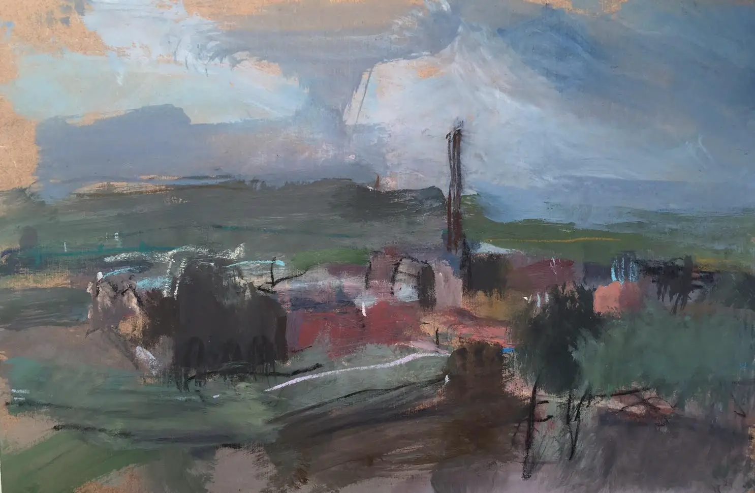 Mood's painting of the Chatterley Whitfield Colliery in Staffordshire