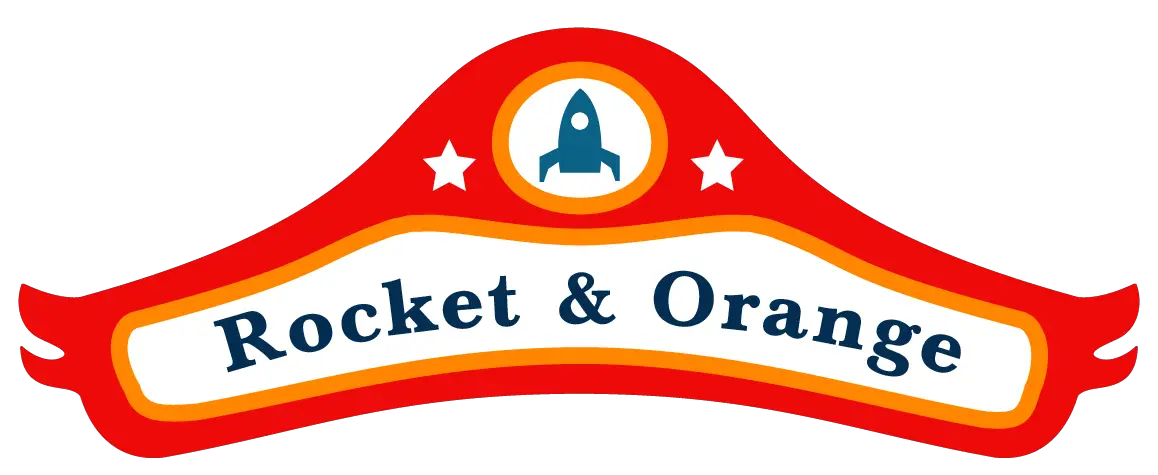 The branding for new café Rocket & Orange