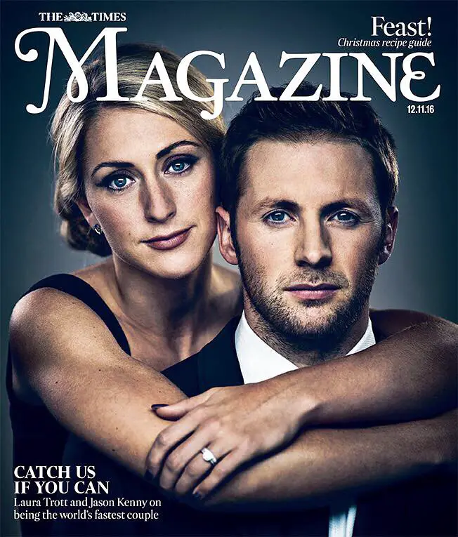 Laura and Jason on the front cover of tomorrow's Times magazine