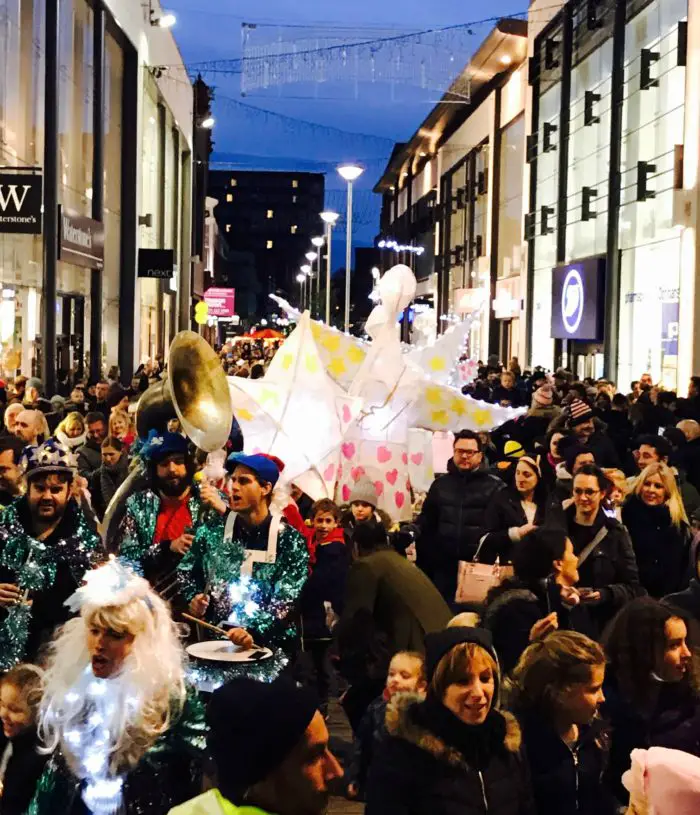 The Parade of Light in full flow down George Street