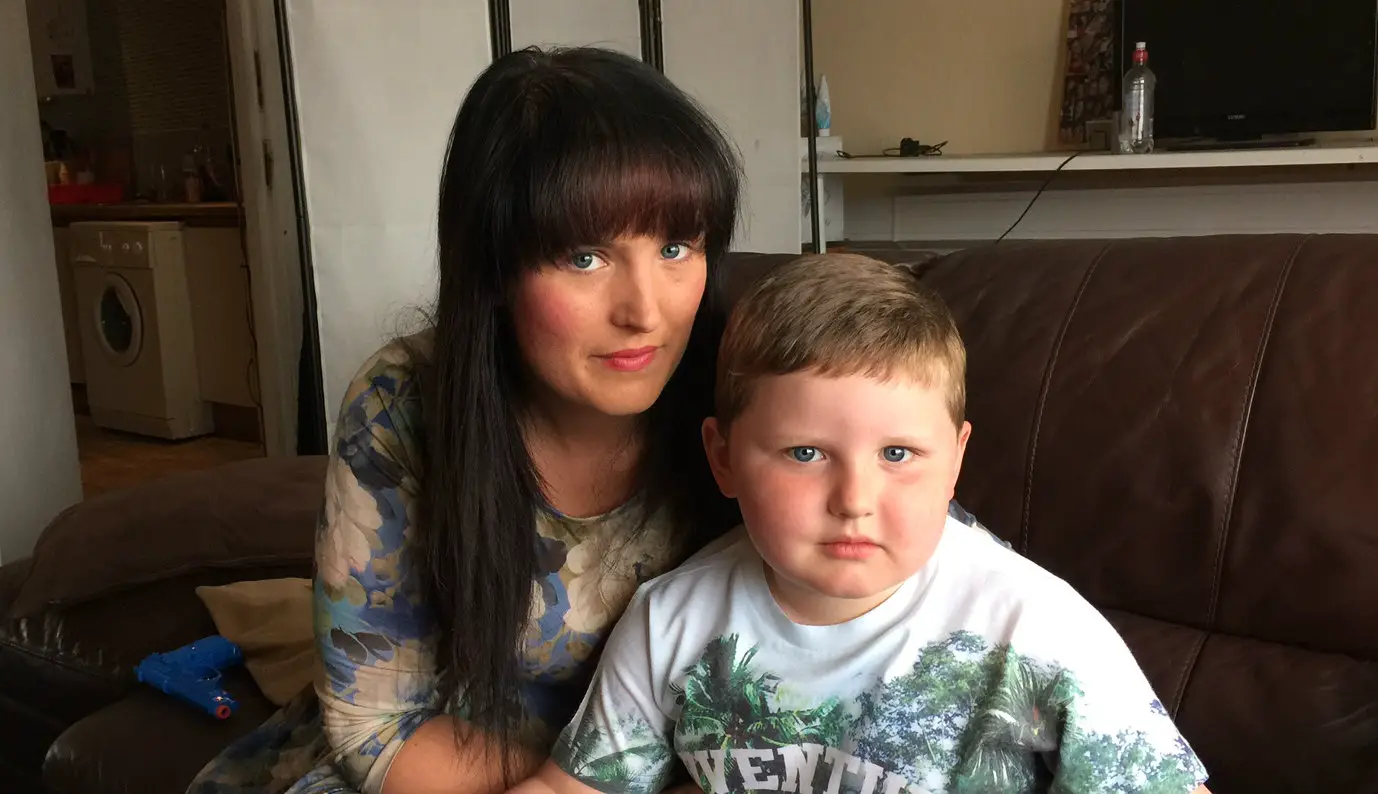Emily Feldman and son Leo, who were in the flat above the post office when Marfleet launched his raid