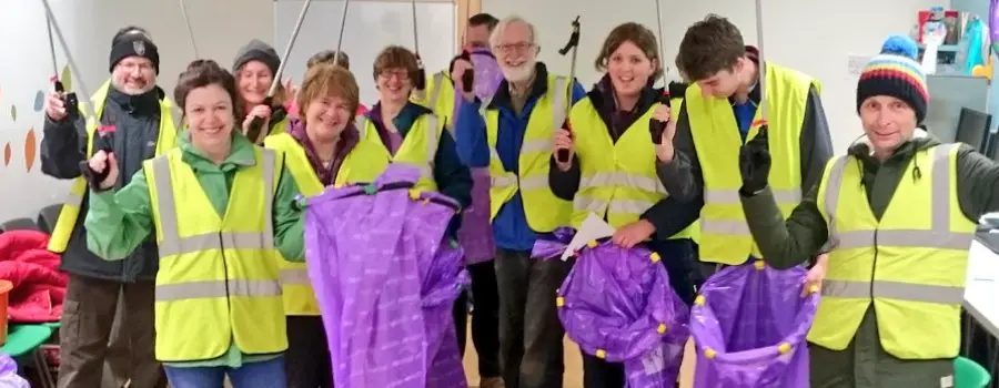 Our Altrincham volunteers during a litter pick-up