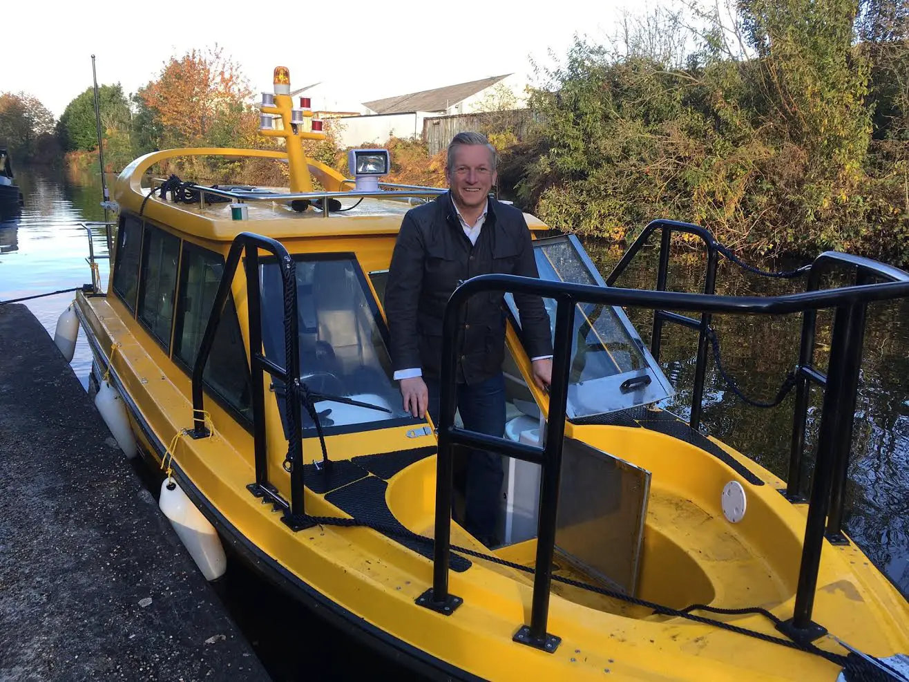 Entrepreneur Steven Cadwell with one of the new water taxis