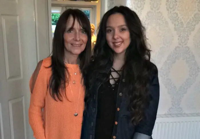 Alison (left) in healthier times with daughter Chelsea