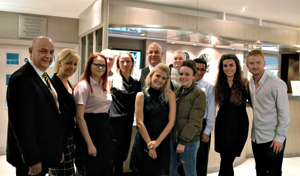(l to r) general manager Paul Hindley, Julia Cooke, Hannah Silgram, Tony Thompson, Polly Coulson, Asen Berbatov, Lucy Fallon, deputy general manager Scott McDonald, Ellie Leach, Nico Bonjourno, Sian Livesey and Mikey North