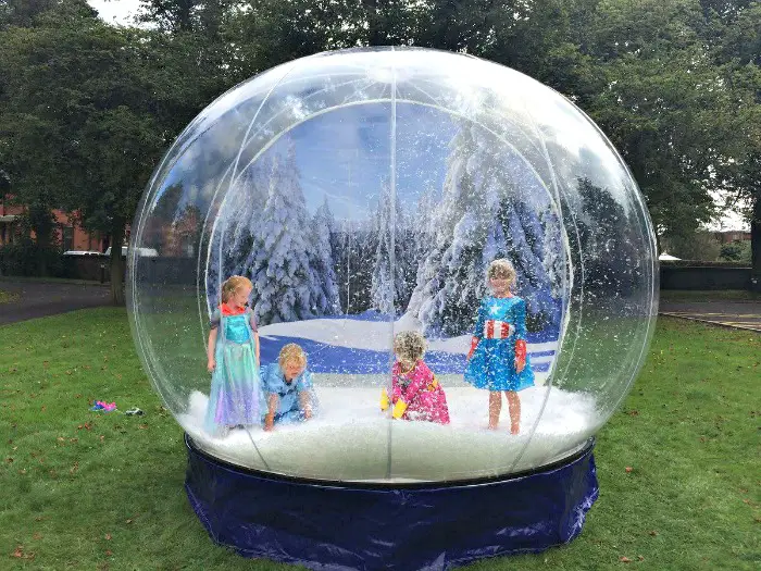There will be a giant snow globe at Saturday's event