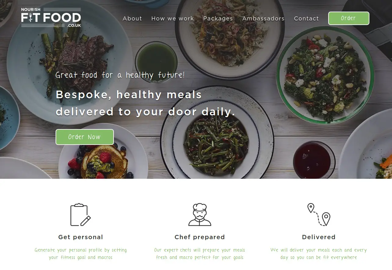 Nourish Fit Food's soon-to-launch website