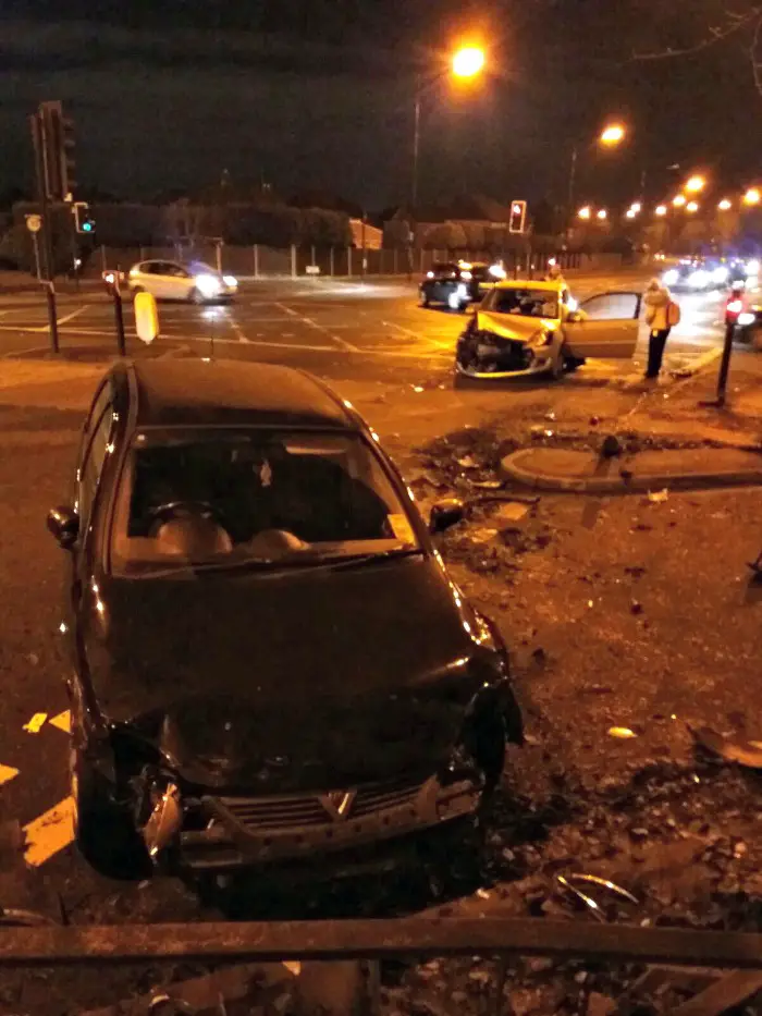 A picture of the scene tweeted by GMP Traffic last night