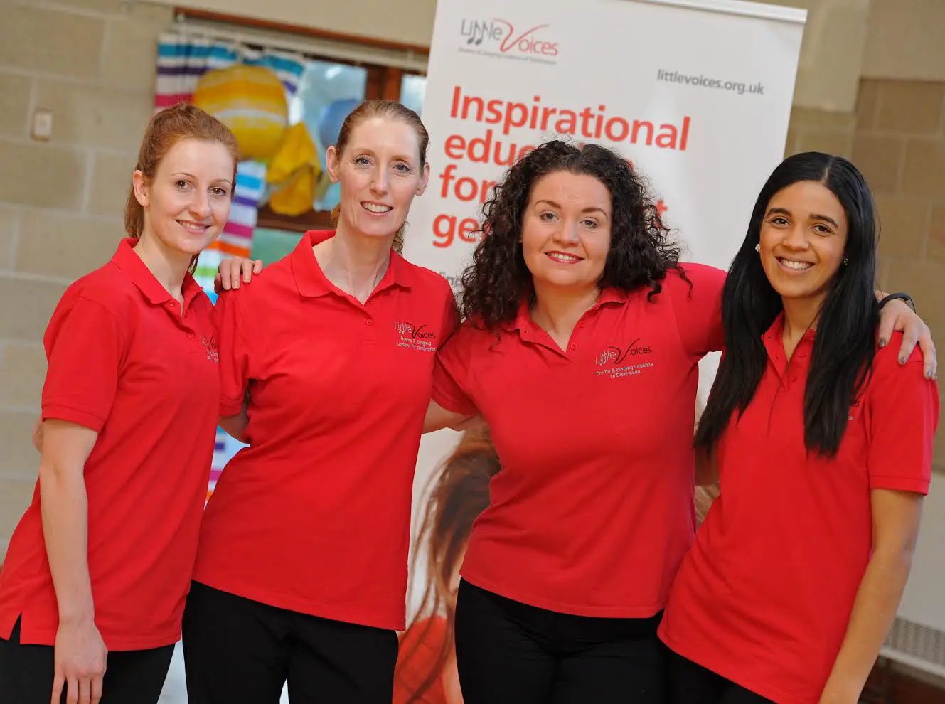 Liz, Ali and Kate from Little Voices South Manchester, together with founder Jane Maudsley (second right)