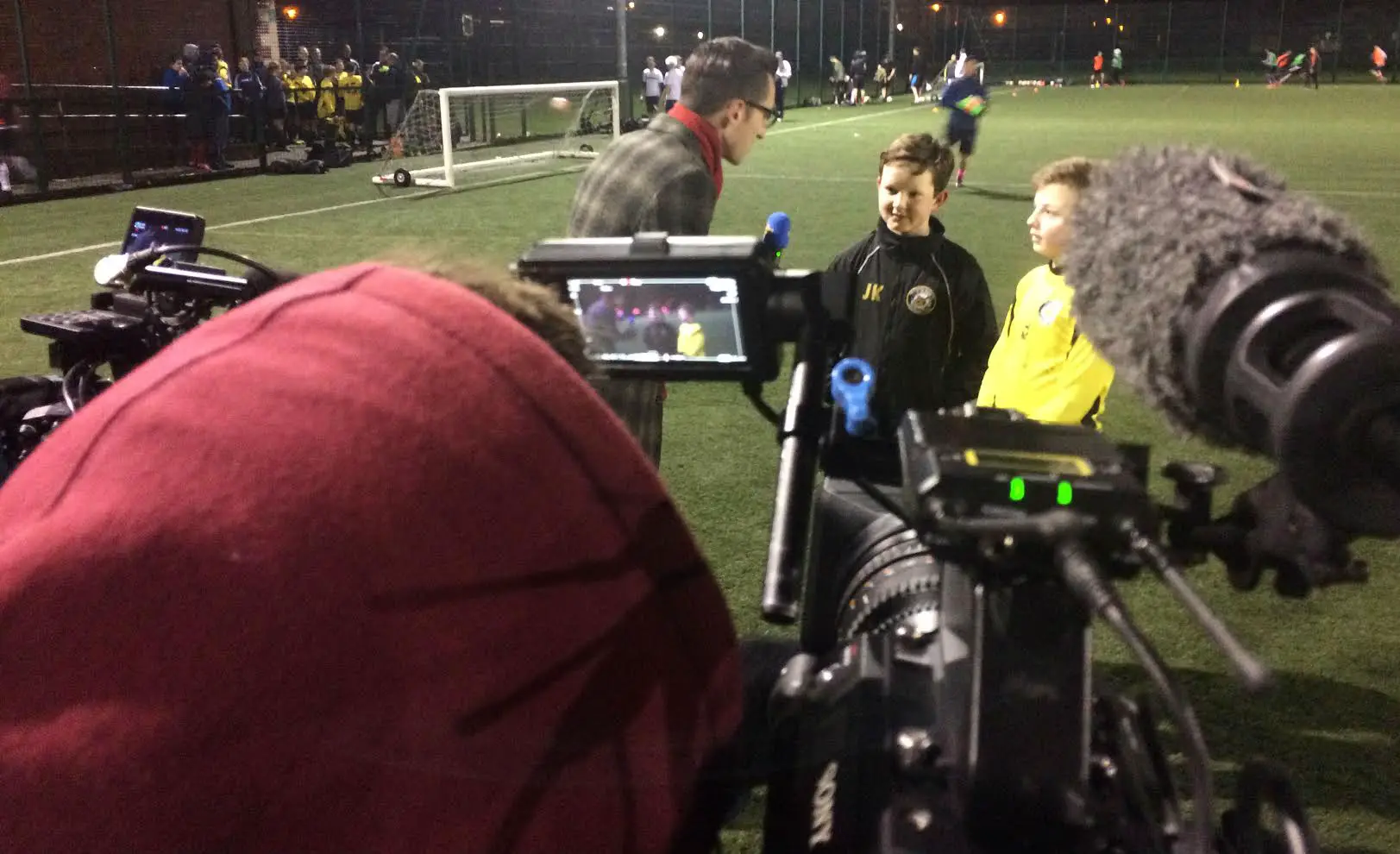 Some of the team's players are interviewed for the CBBC show